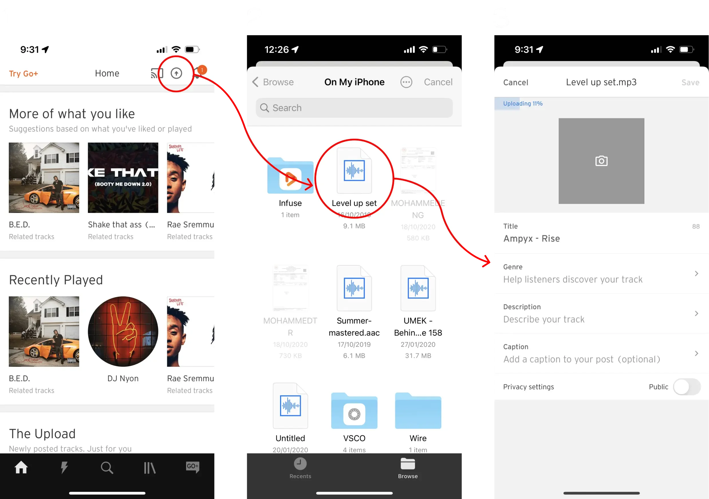Upload flow 1